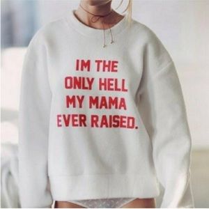 Daydream Nation Dolls Kill Only Hell Couch Crasher Oversized White Sweatshirt